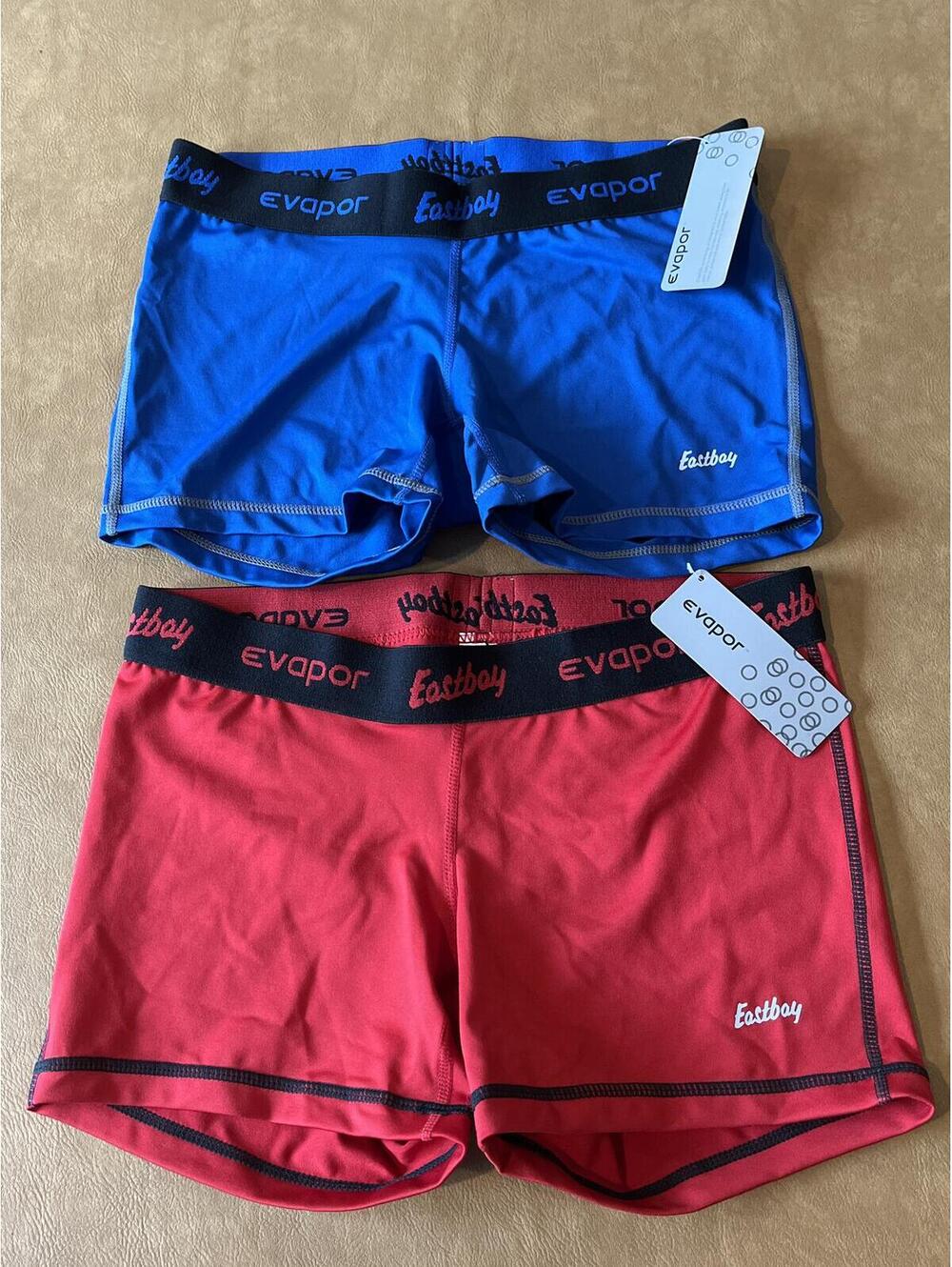 (2) Eastbay Evapor Compression Shorts (Women’s Medium) Red & Blue NWT Lot